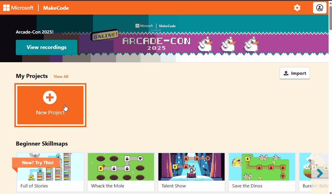 create project