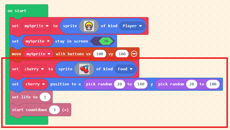 add cherry and countdown