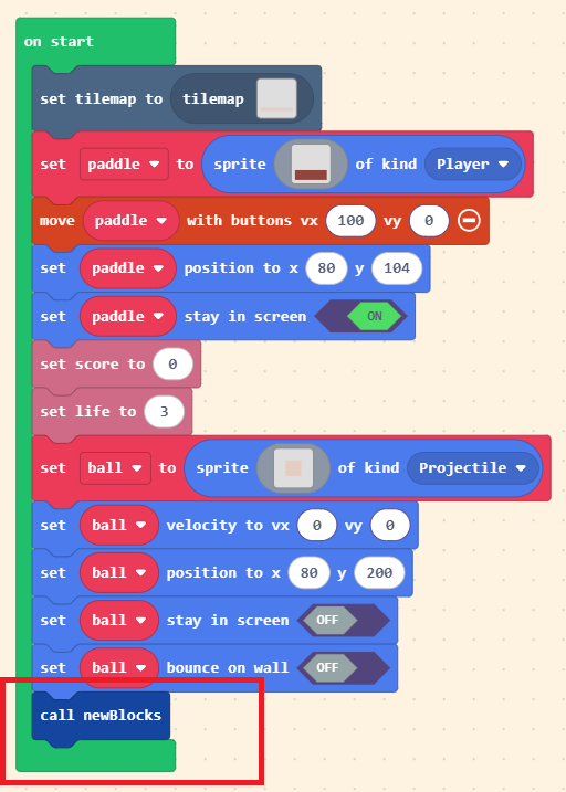 call new blocks