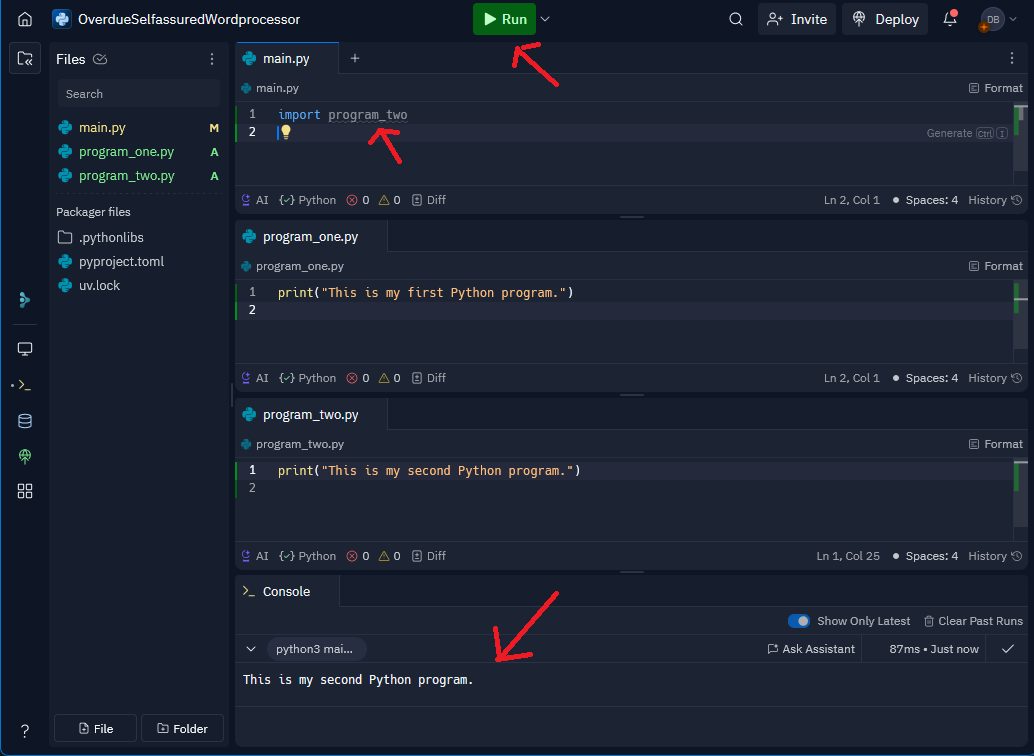 multiple python programs 2